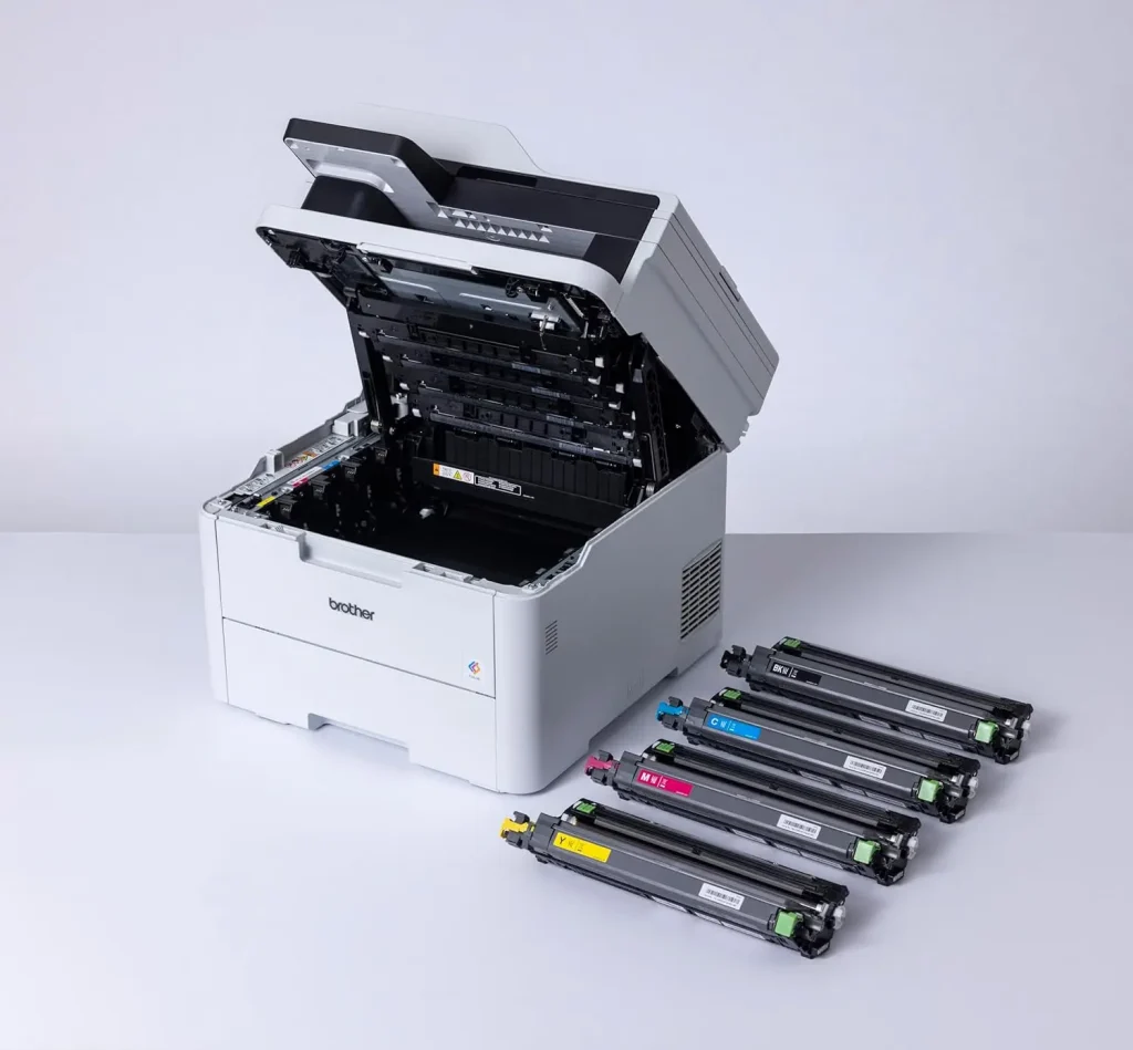 Imprimante multifonction laser couleur Brother MFC-L3740CDW avec toners CMJN