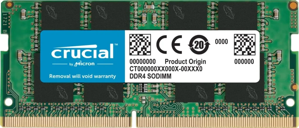 Barrette mémoire Crucial DDR4 SODIMM 16 Go 2666 MHz pour ordinateur portable