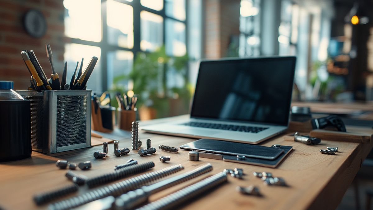 Laptop battery replacement with screwdriver