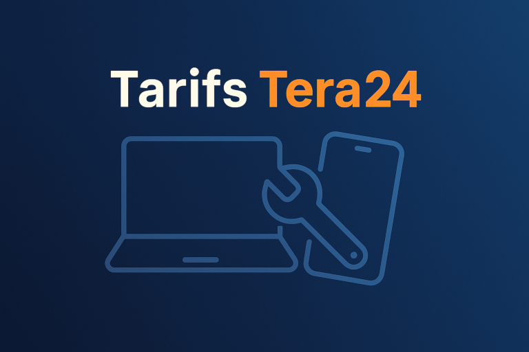 Grille tarifaire dépannage informatique et réparation smartphone Tera24