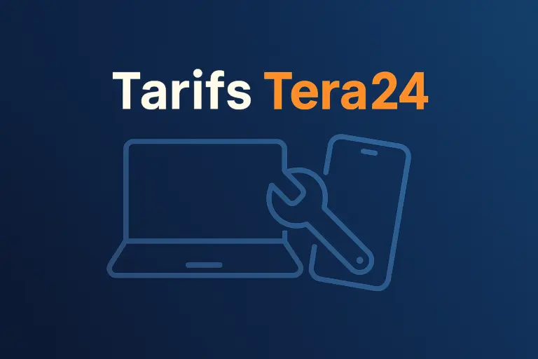 Grille tarifaire dépannage informatique et réparation smartphone Tera24