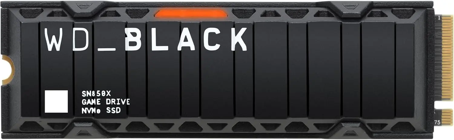 SSD WD Black SN850X 2to présenté sur fond blanc
